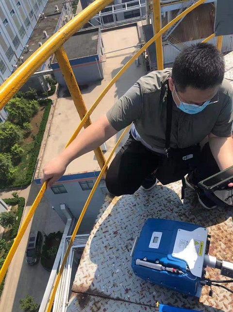 茌平華旭新材料現場監(jiān)測非甲烷總烴濃度變化